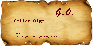 Geller Olga névjegykártya